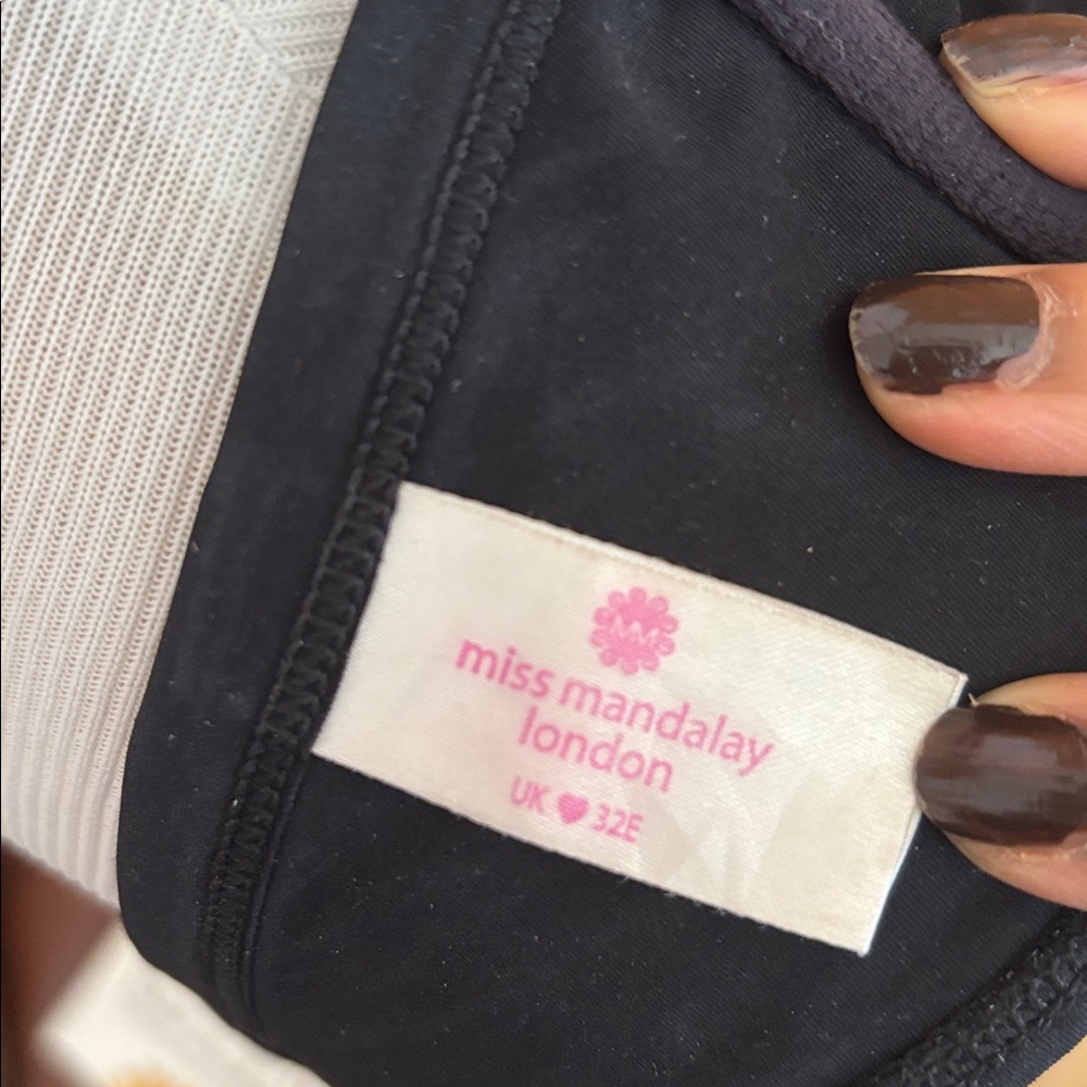 Miss Mandalay UK 32E bikini top strappy EUC - Picture 10 of 14